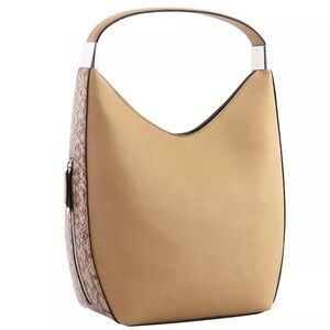 Alfani Bangle Hobo Beige/Tan Shoulder Bag